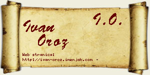 Ivan Oroz vizit kartica